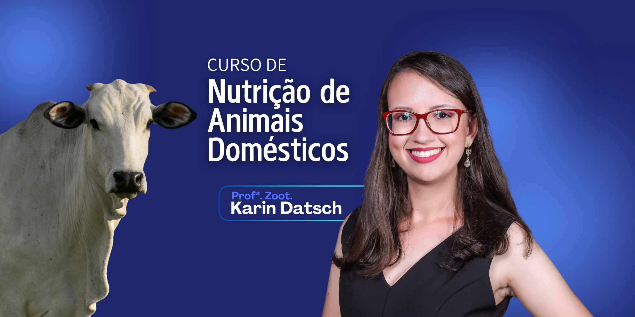 Capa do curso de Nutrição animail com a Prof. Karin Datsch