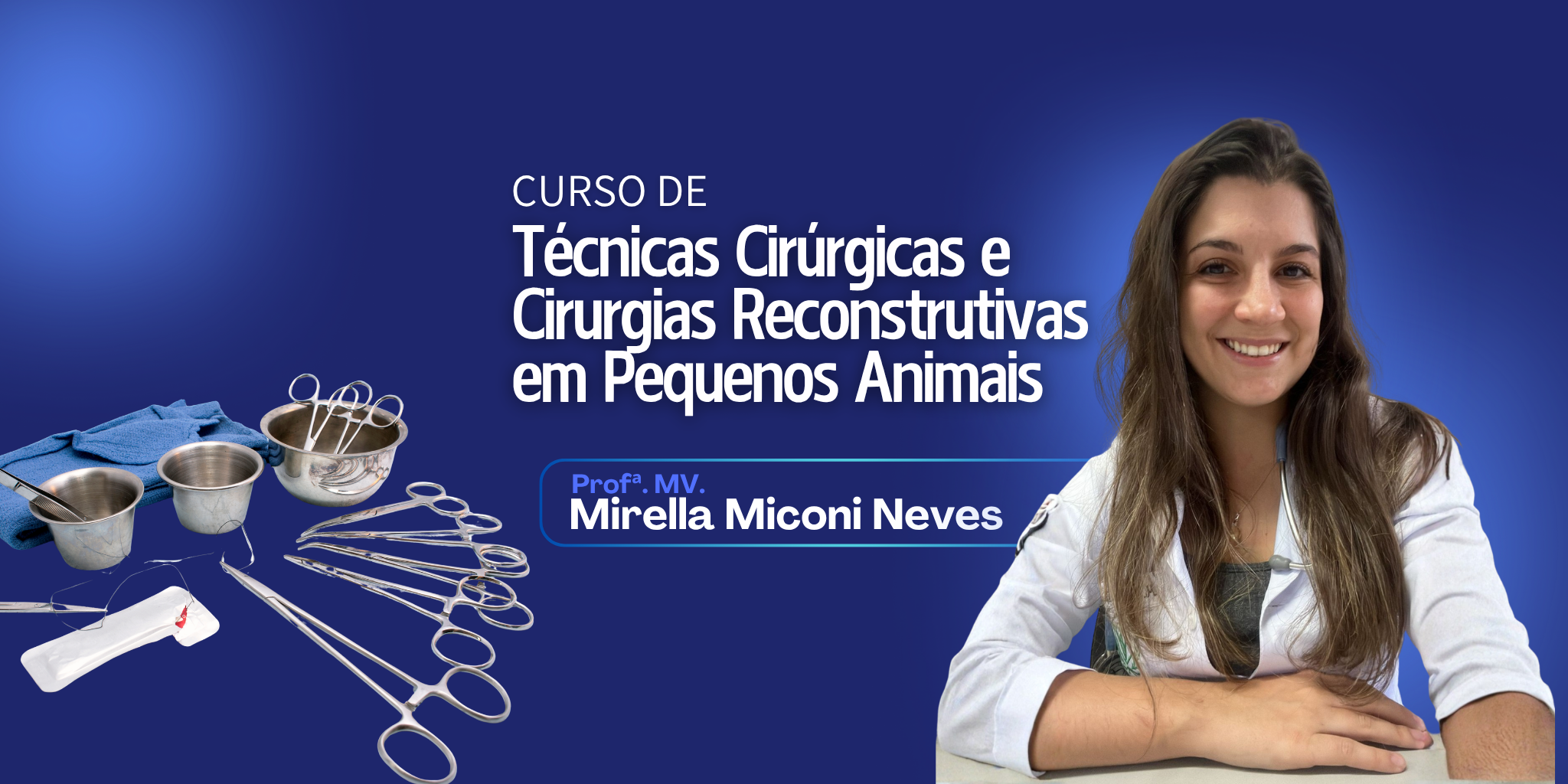 Capa do curso de técnicas reconstrutivas com a Prof. Mirela Neves